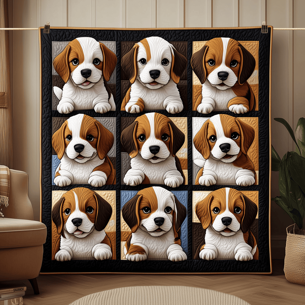 Adorable Beagle Quilted Blanket Sofa Throw Blanket Themed Christmas Beagle Gifts For Him Her