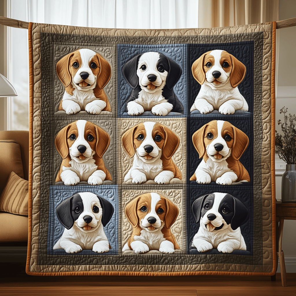 Adorable Beagle Quilted Blanket Sofa Throw Blanket Themed Christmas Beagle Gifts For Him Her