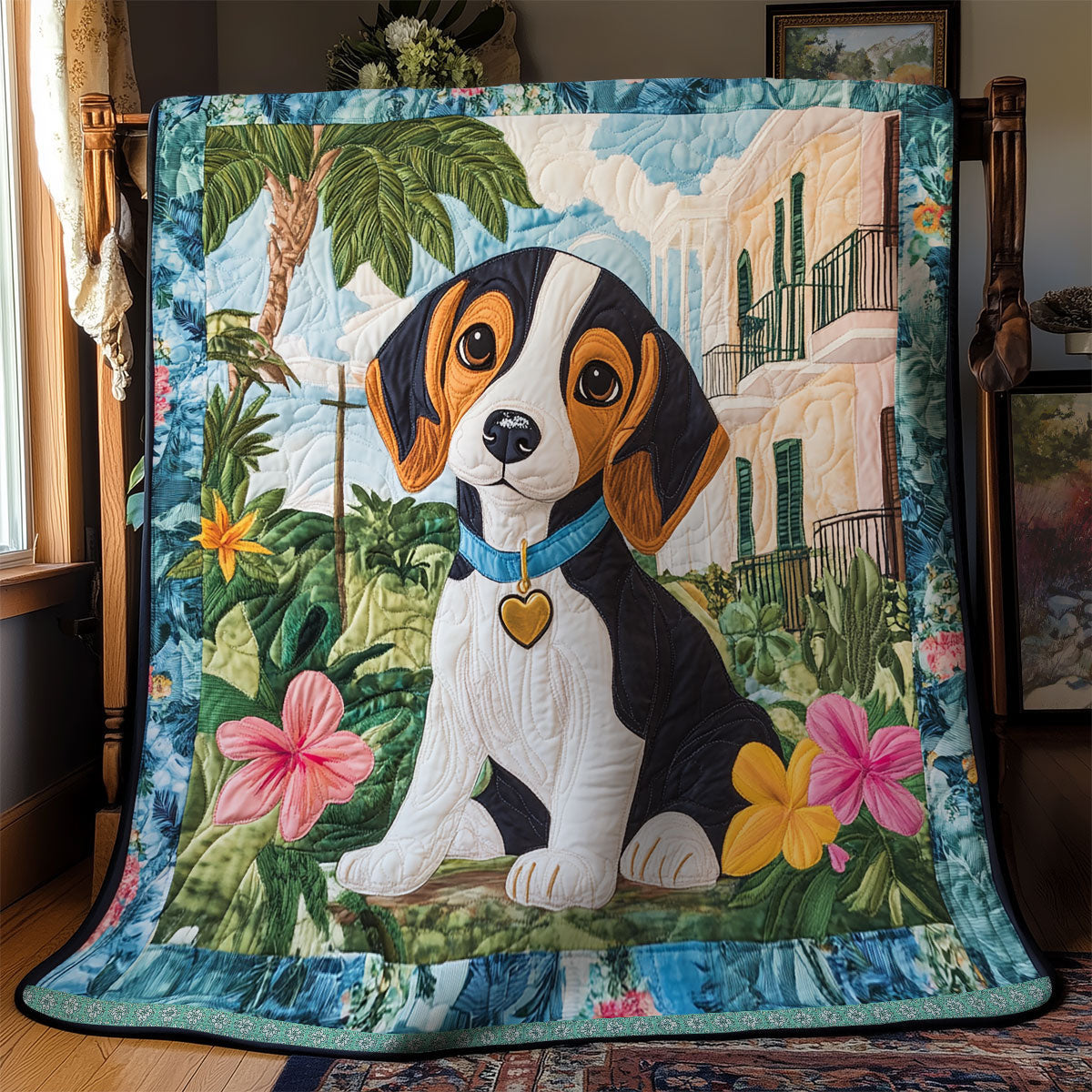 Adorable Beagle Quilt Blanket Cute Soft Blanket Presents For People With Dogs
