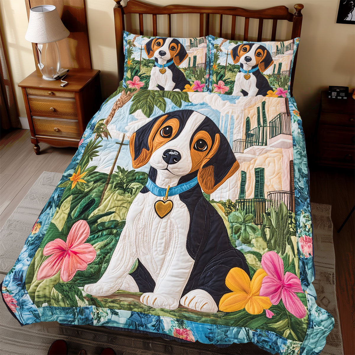 Adorable Beagle Duvet Cover Set Quilt Bedding Set Bedspread Best Gifts For Dog Owners